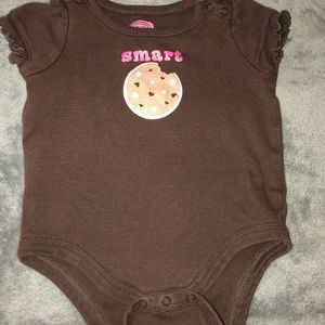 3 months girls brown onesie